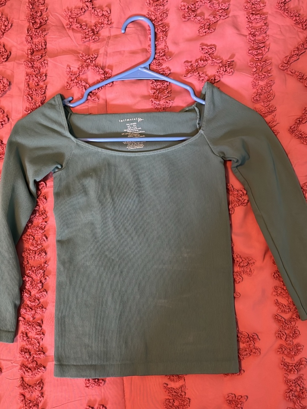 Free People Olive Green Top